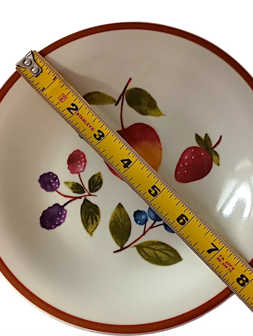 2 Longaberger Fruit Medley Plates Bread Berry Lunch Stoneware‎ Farmhouse Rustic